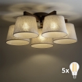BRILAGI - LED Přisazený lustr LATTE 5xE27/15W/230V borovice/krémová