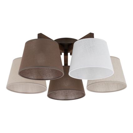 BRILAGI - LED Přisazený lustr LATTE 5xE27/15W/230V borovice/mix