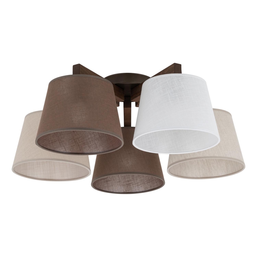 BRILAGI - LED Přisazený lustr LATTE 5xE27/15W/230V borovice/mix