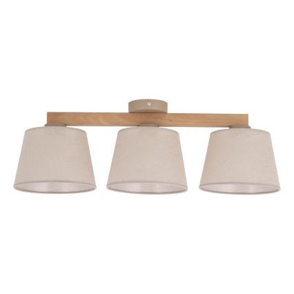 BRILAGI - LED Přisazený lustr LATTE SABIA 3xE27/15W/230V borovice/béžová