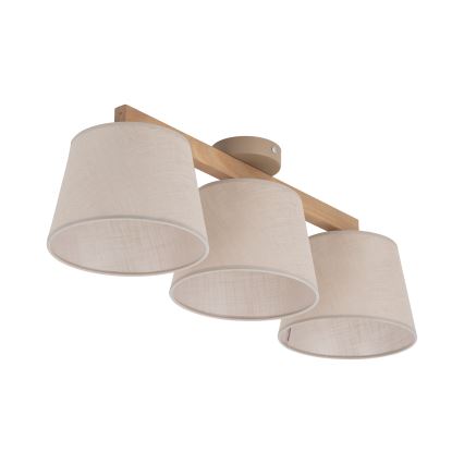 BRILAGI - LED Přisazený lustr LATTE SABIA 3xE27/15W/230V borovice/béžová