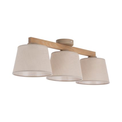 BRILAGI - LED Přisazený lustr LATTE SABIA 3xE27/15W/230V borovice/béžová