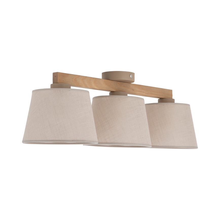 BRILAGI - LED Přisazený lustr LATTE SABIA 3xE27/15W/230V borovice/béžová