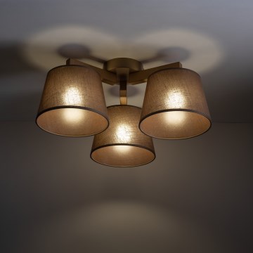BRILAGI - LED Přisazený lustr LATTE SABIA 3xE27/15W/230V borovice/hnědá