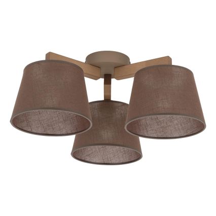 BRILAGI - LED Přisazený lustr LATTE SABIA 3xE27/15W/230V borovice/hnědá