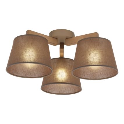 BRILAGI - LED Přisazený lustr LATTE SABIA 3xE27/15W/230V borovice/hnědá