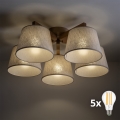 BRILAGI - LED Přisazený lustr LATTE SABIA 5xE27/15W/230V borovice/krémová