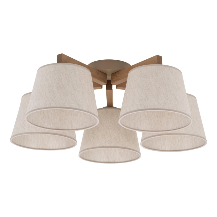 BRILAGI - LED Přisazený lustr LATTE SABIA 5xE27/15W/230V borovice/krémová