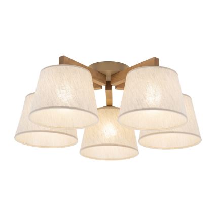 BRILAGI - LED Přisazený lustr LATTE SABIA 5xE27/15W/230V borovice/krémová