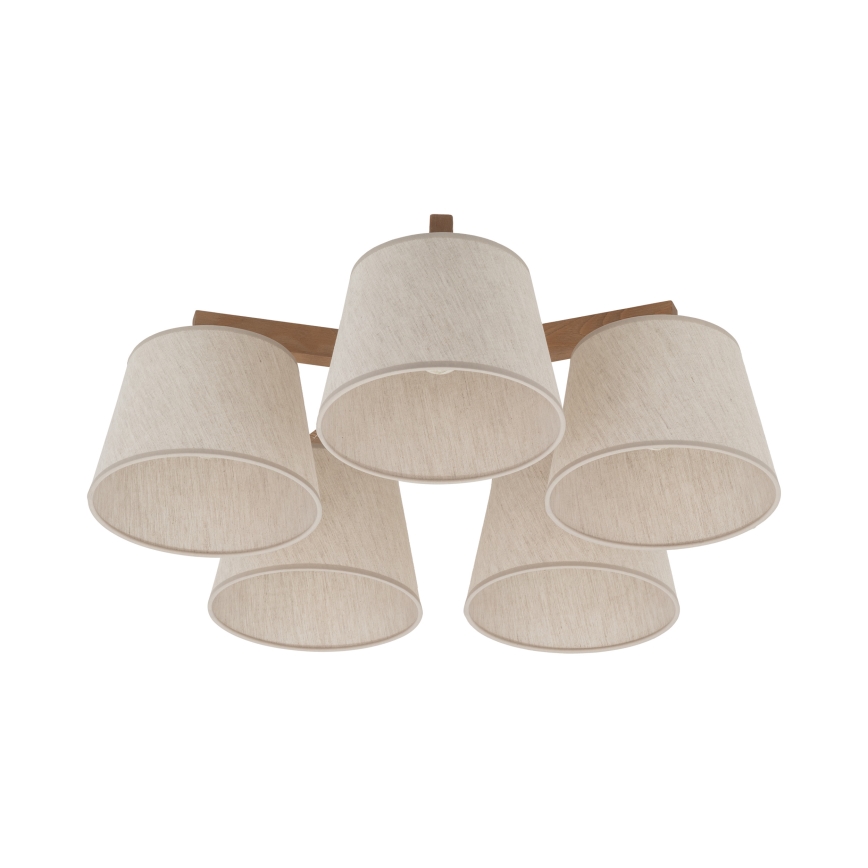 BRILAGI - LED Přisazený lustr LATTE SABIA 5xE27/15W/230V borovice/krémová