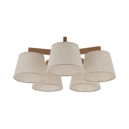 BRILAGI - LED Přisazený lustr LATTE SABIA 5xE27/15W/230V borovice/krémová