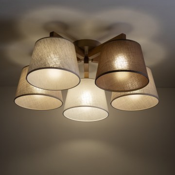 BRILAGI - LED Přisazený lustr LATTE SABIA 5xE27/15W/230V borovice/mix