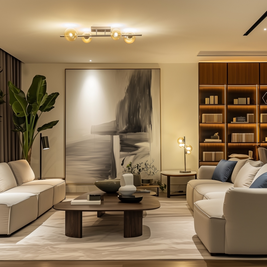 Brilagi - LED Přisazený lustr MILLA 4xG9/3W/230V černý chrom/zlatá