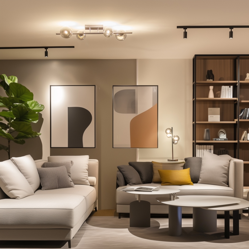 Brilagi - LED Přisazený lustr MILLA 4xG9/3W/230V lesklý chrom/kouřová