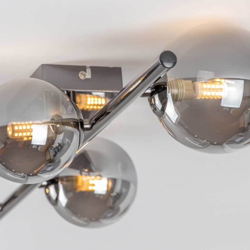 Brilagi - LED Přisazený lustr MILLA 4xG9/3W/230V lesklý chrom/kouřová