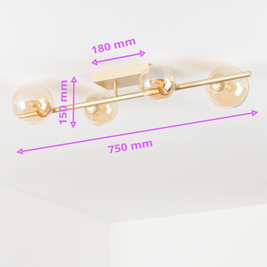 Brilagi - LED Přisazený lustr MILLA 4xG9/3W/230V zlatá