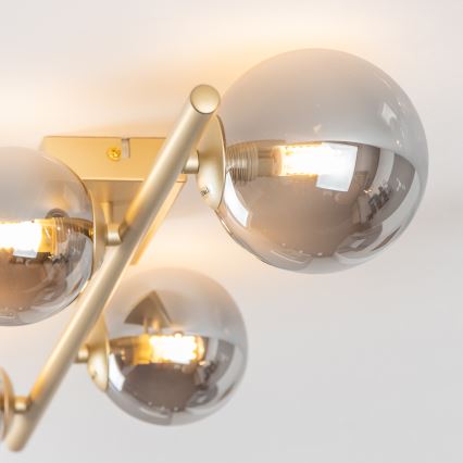 Brilagi - LED Přisazený lustr MILLA 4xG9/3W/230V zlatá/kouřová