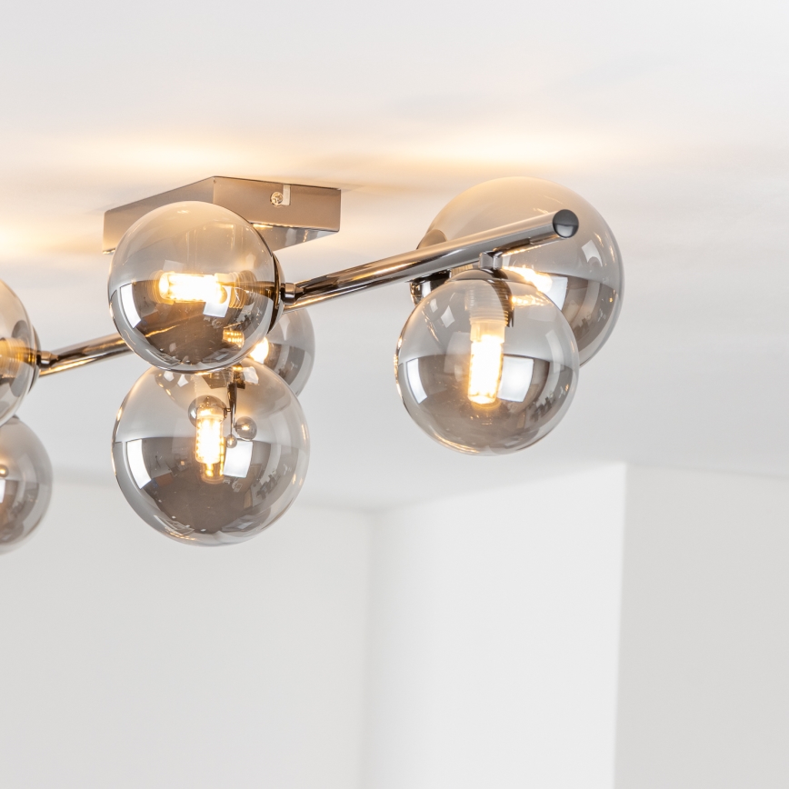 Brilagi - LED Přisazený lustr MILLA 7xG9/3W/230V černý chrom/kouřová