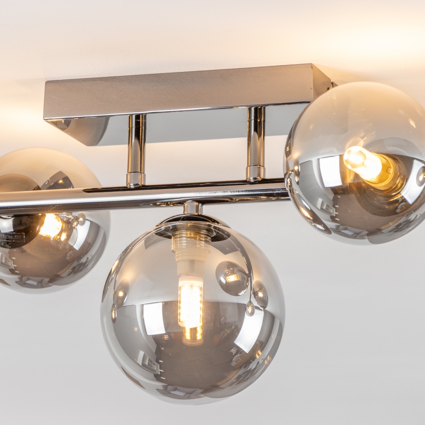 Brilagi - LED Přisazený lustr MILLA 7xG9/3W/230V černý chrom/kouřová