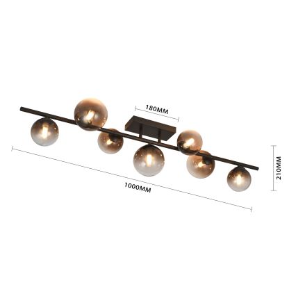 Brilagi - LED Přisazený lustr MILLA 7xG9/3W/230V hnědá/kouřová hnědá