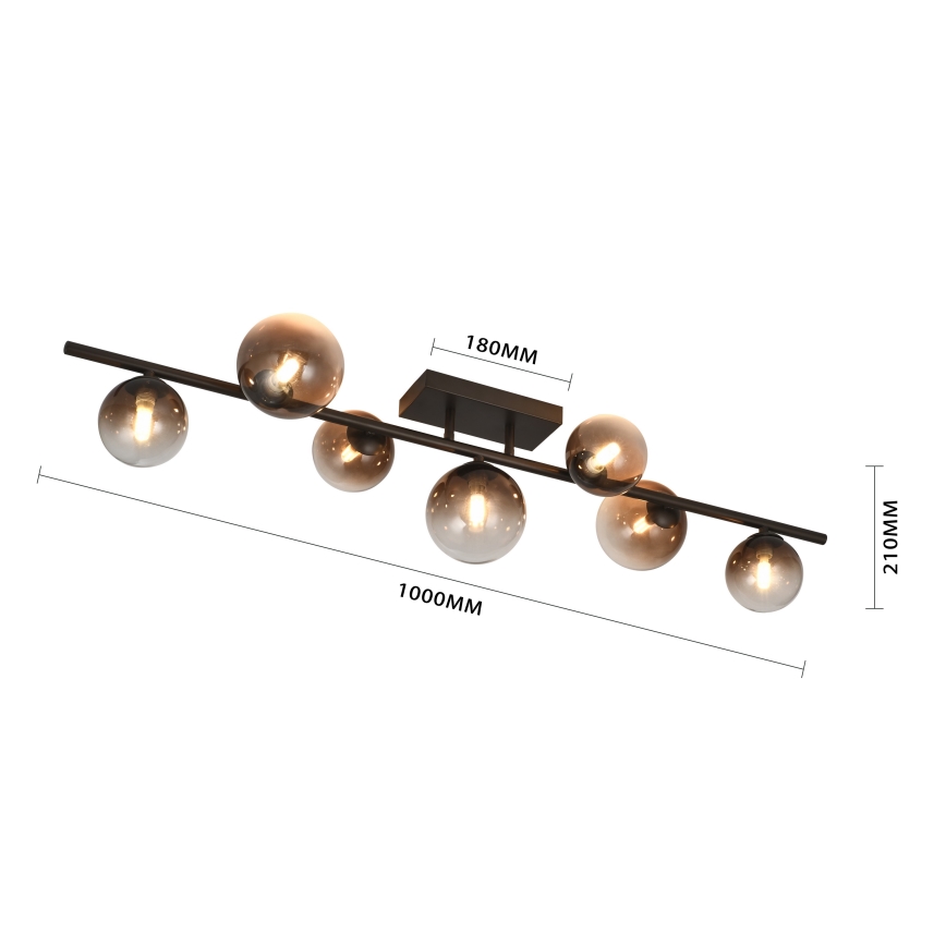 Brilagi - LED Přisazený lustr MILLA 7xG9/3W/230V hnědá/kouřová hnědá