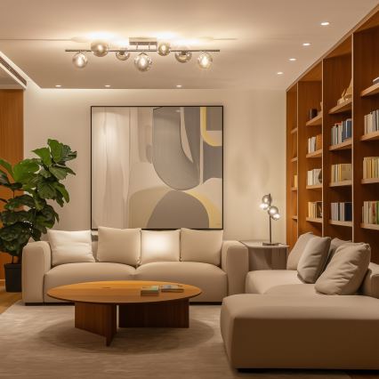 Brilagi - LED Přisazený lustr MILLA 7xG9/3W/230V lesklý chrom/kouřová