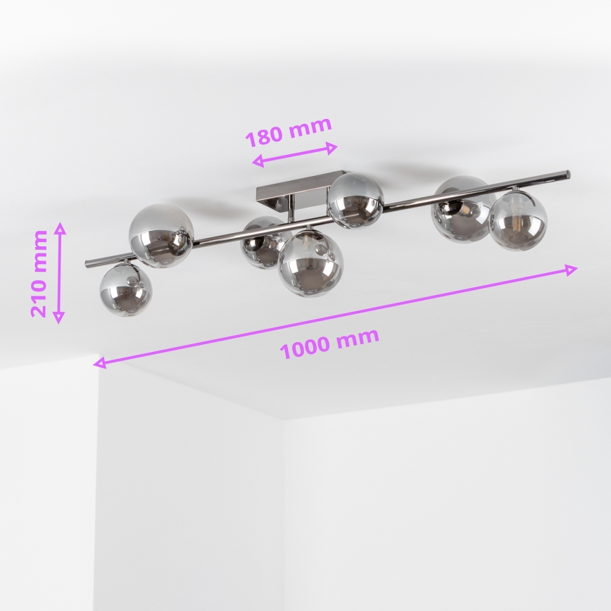 Brilagi - LED Přisazený lustr MILLA 7xG9/3W/230V lesklý chrom/kouřová