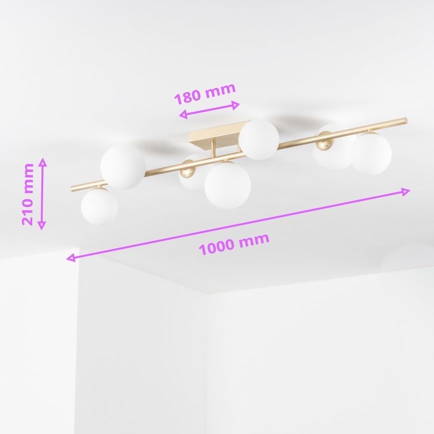 Brilagi - LED Přisazený lustr MILLA 7xG9/3W/230V zlatá/bílá