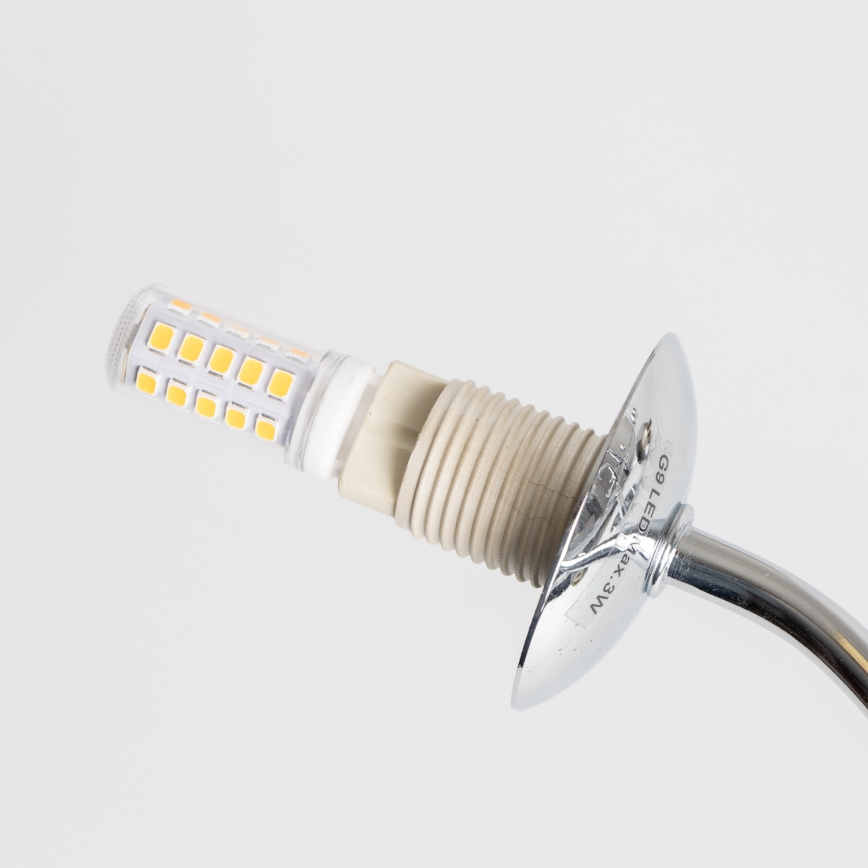 Brilagi - LED Přisazený lustr MISTEL 15xG9/3W/230V černý chrom/kouřová