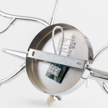 Brilagi - LED Přisazený lustr MISTEL 15xG9/3W/230V lesklý chrom/kouřová