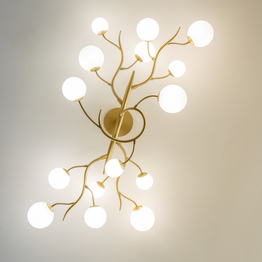 Brilagi - LED Přisazený lustr MISTEL 15xG9/3W/230V zlatá/bílá