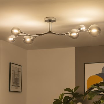 Brilagi - LED Přisazený lustr MISTEL 6xG9/3W/230V černý chrom/kouřová