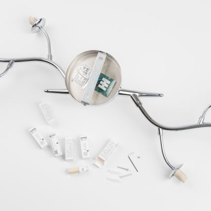 Brilagi - LED Přisazený lustr MISTEL 6xG9/3W/230V černý chrom/kouřová