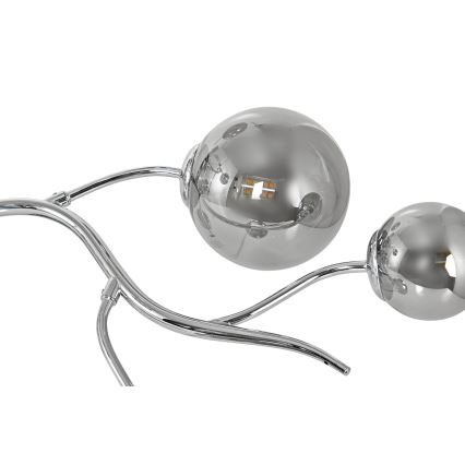 Brilagi - LED Přisazený lustr MISTEL 9xG9/3W/230V černý chrom/kouřová