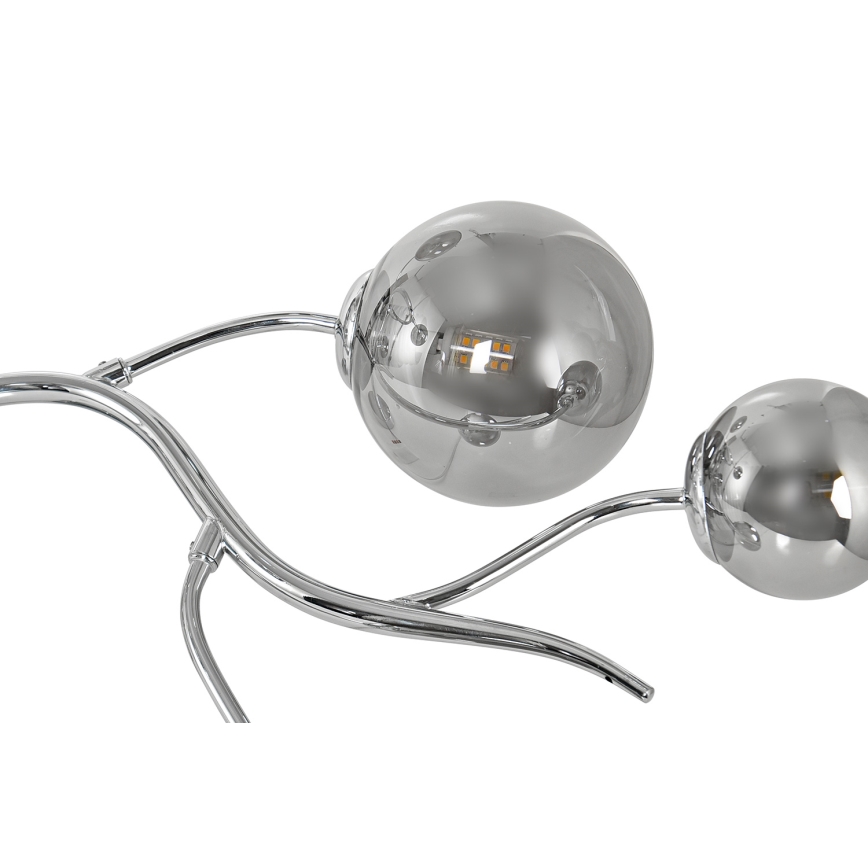 Brilagi - LED Přisazený lustr MISTEL 9xG9/3W/230V černý chrom/kouřová