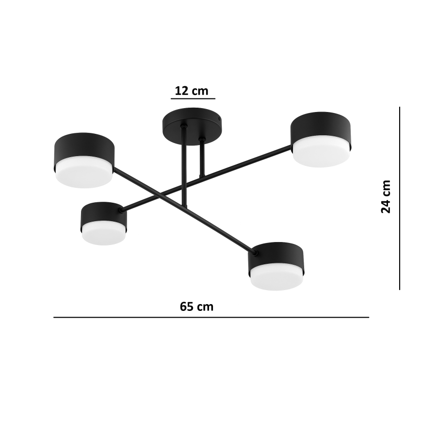 Brilagi - LED Přisazený lustr MONO 4xGX53/30W/230V černá