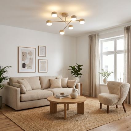 Brilagi - LED Přisazený lustr MONO 6xGX53/30W/230V béžová
