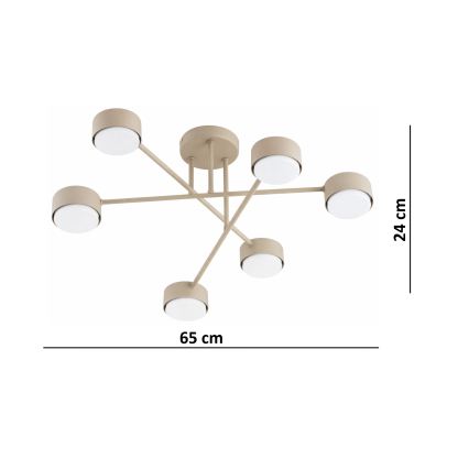Brilagi - LED Přisazený lustr MONO 6xGX53/30W/230V béžová