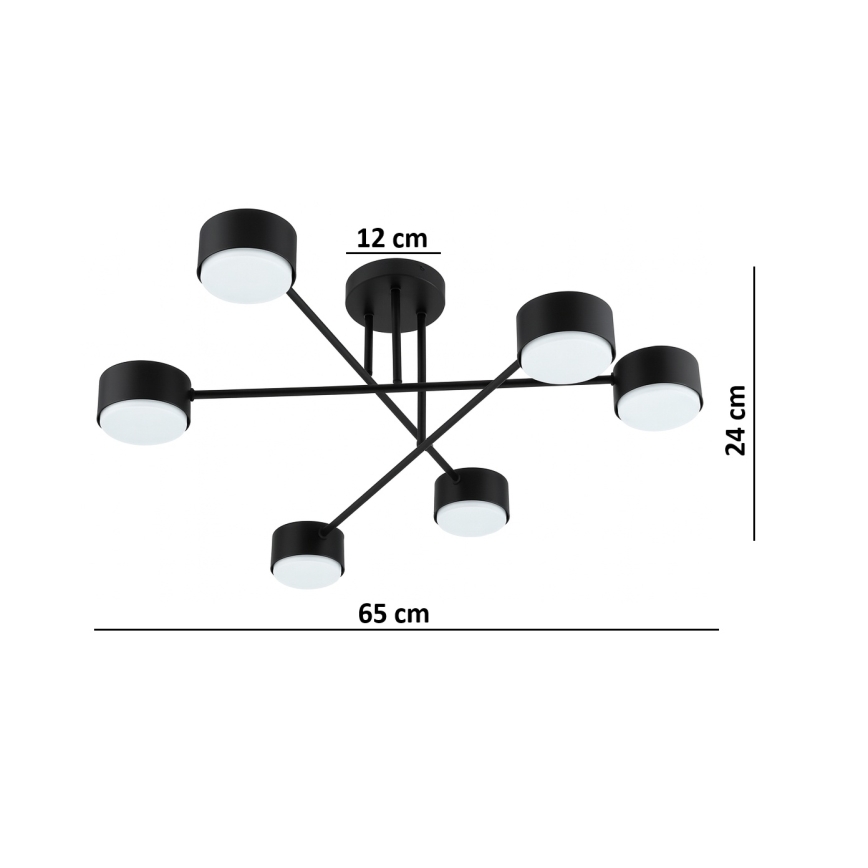 Brilagi - LED Přisazený lustr MONO 6xGX53/30W/230V černá