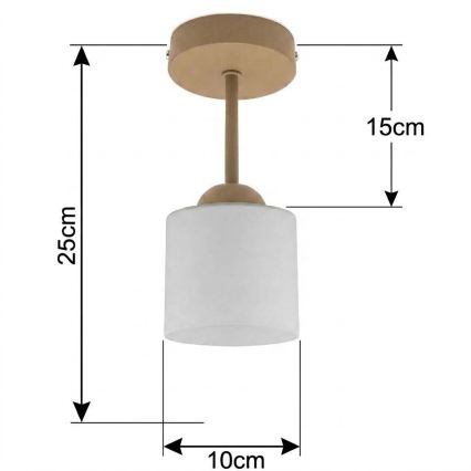 BRILAGI - LED Přisazený lustr RETRO GLASS 1xE27/60W/230V pr. 10 cm béžová/bílá