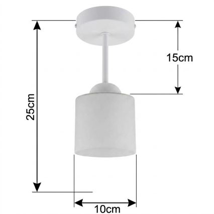 BRILAGI - LED Přisazený lustr RETRO GLASS 1xE27/60W/230V pr. 10 cm bílá