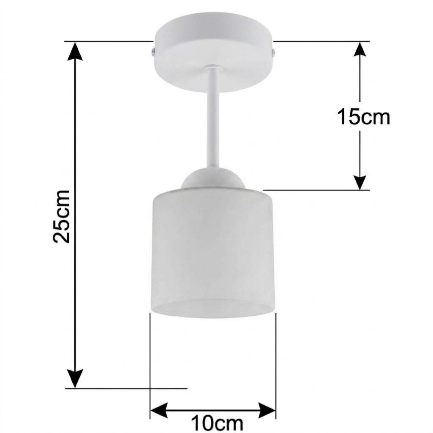 BRILAGI - LED Přisazený lustr RETRO GLASS 1xE27/60W/230V pr. 10 cm bílá