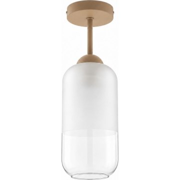BRILAGI - LED Přisazený lustr RETRO GLASS 1xE27/60W/230V pr. 14 cm béžová/bílá