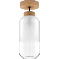 BRILAGI - LED Přisazený lustr RETRO GLASS 1xE27/60W/230V pr. 14 cm dub/bílá