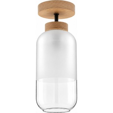 BRILAGI - LED Přisazený lustr RETRO GLASS 1xE27/60W/230V pr. 14 cm dub/bílá