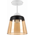 BRILAGI - LED Přisazený lustr RETRO GLASS 1xE27/60W/230V pr. 15,5 cm bílá/kouřová béžová