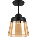 BRILAGI - LED Přisazený lustr RETRO GLASS 1xE27/60W/230V pr. 15,5 cm černá/kouřová béžová