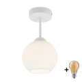 BRILAGI - LED Přisazený lustr RETRO GLASS 1xE27/60W/230V pr. 15 cm bílá