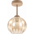 BRILAGI - LED Přisazený lustr RETRO GLASS 1xE27/60W/230V pr. 18 cm béžová/kouřová béžová