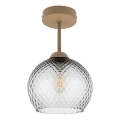BRILAGI - LED Přisazený lustr RETRO GLASS 1xE27/60W/230V pr. 18 cm béžová/kouřová šedá